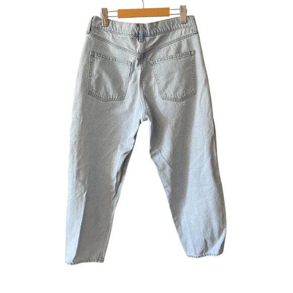 GAP Light Wash High Rise Barrel Leg Jeans Size 8 - Picture 2 of 6